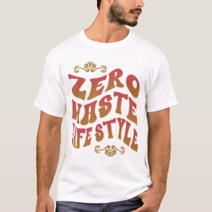 Camiseta Tipografía de estilo de vida de desechos cero