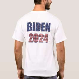 Camiseta Tipografía de estrellas y rayas Biden 2024