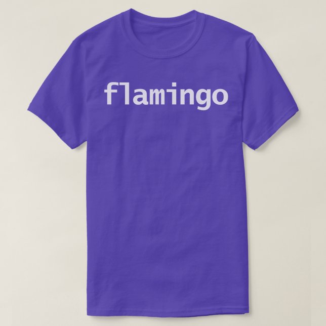 Camiseta Tipografía de flamingo (Diseño del anverso)