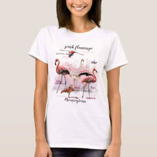 Camiseta Tipografía de flamingo rosa | Personalizado