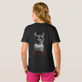 Camiseta Tipografía de gato demasiado cool para cuidar