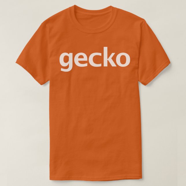 Camiseta Tipografía de Gecko White Text (Diseño del anverso)