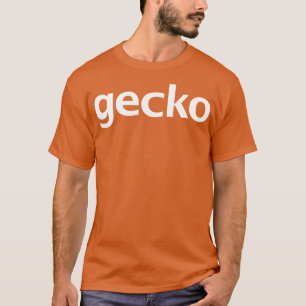 Camiseta Tipografía de Gecko White Text