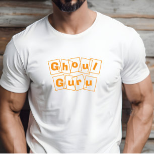 Camiseta Tipografía de Ghoul Guru naranja halloween