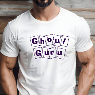 Camiseta Tipografía de Ghoul Guru púrpura halloween
