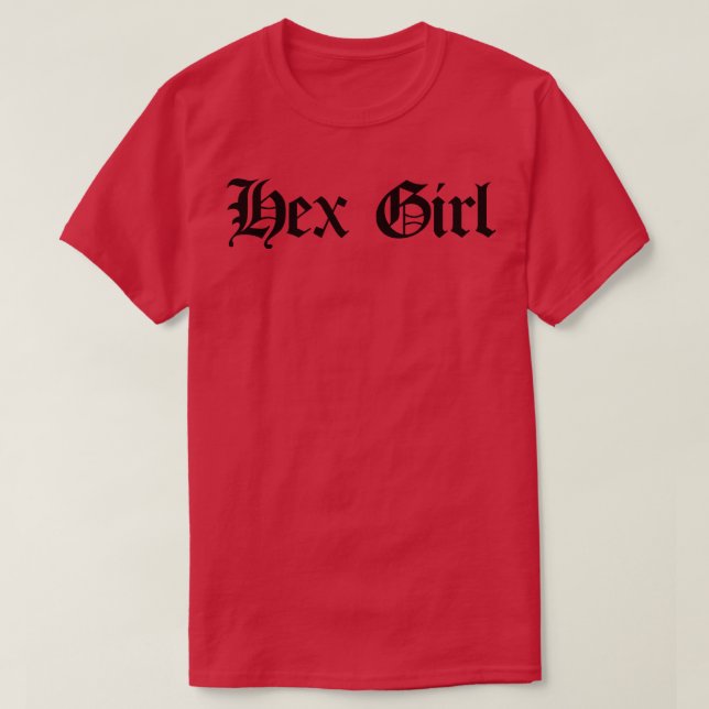 Camiseta Tipografía de Gótico elegante de Chica hexagonal (Diseño del anverso)