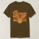 Camiseta Tipografía de Groom Retro Boda de verano del Sol (Diseño del anverso)