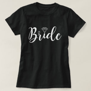 Camiseta Tipografía de guiones de moda   Novia