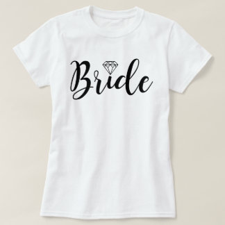 Camiseta Tipografía de guiones de moda | Novia