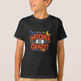 Camiseta Tipografía de Halloween de brujas locamente lindas