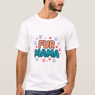 Camiseta Tipografía de Huella de Garra de Mamá para Regalo 