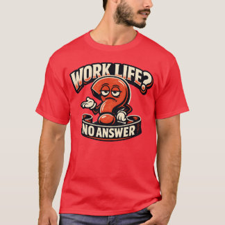 Camiseta Tipografía de ilustración de sarcasmo de interroga