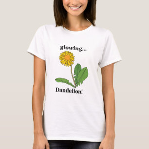 Camiseta Tipografía de inspiración de diente de león brilla