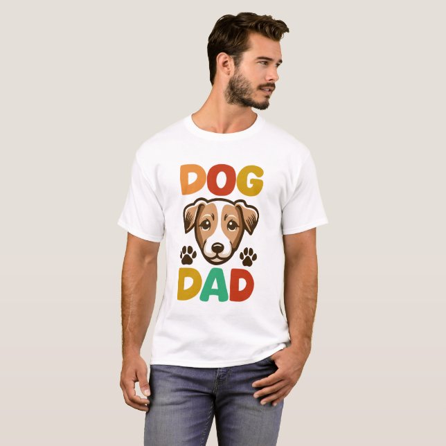 Camiseta Tipografía de Jack Russel Terrier Dad (Anverso completo)