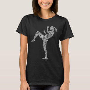 Camiseta Tipografía de Kickboxer - Kickboxing Artes Marcial