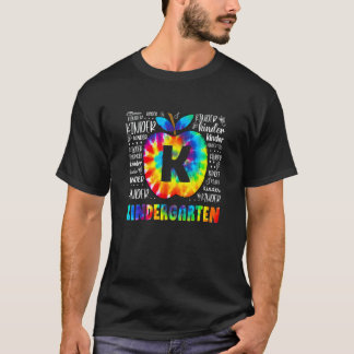 Camiseta Tipografía de Kinder Tie Dye Regreso a la Escuela