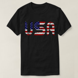 Camiseta Tipografía de la bandera de Estados Unidos con pro