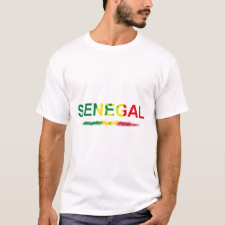 Camiseta Tipografía de la bandera de Senegal Orgullo nacion