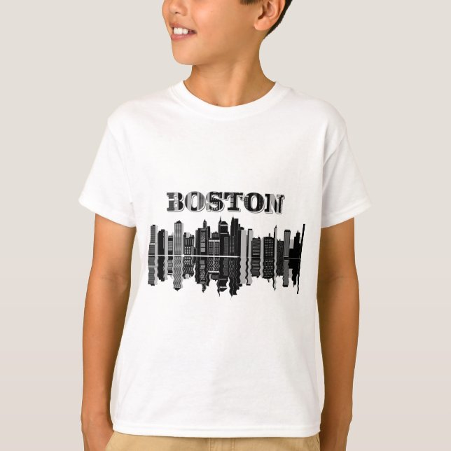 Camiseta Tipografía de la línea aérea de Boston (Anverso)