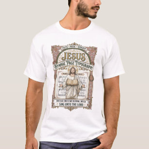 Camiseta Tipografía de la página del himnario de Jesús Himn