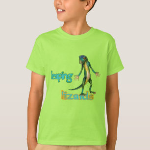 Camiseta Tipografía de lagartos de Gecko verde lindo