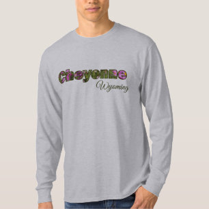 Camiseta Tipografía de las flores silvestres de Cheyenne Wy
