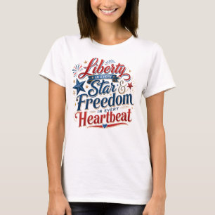 Camiseta Tipografía de Libertad Patriótica