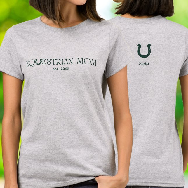 Camiseta Tipografía de línea de mamá ecuestre (Subido por el creador)