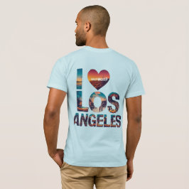 Camiseta Tipografía de Los Ángeles Skyline Sunset y Hollywo