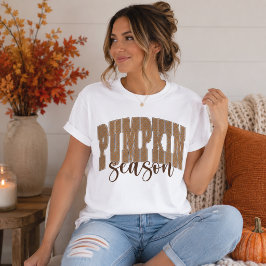 Camiseta Tipografía de lunares de temporada de calabaza de 