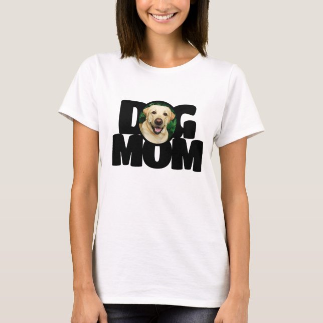 Camiseta Tipografía de mamá de perro fotográfico personaliz (Anverso)