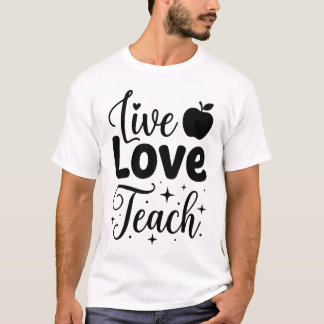 Camiseta Tipografía de manzana de té en vivo amor inspirado