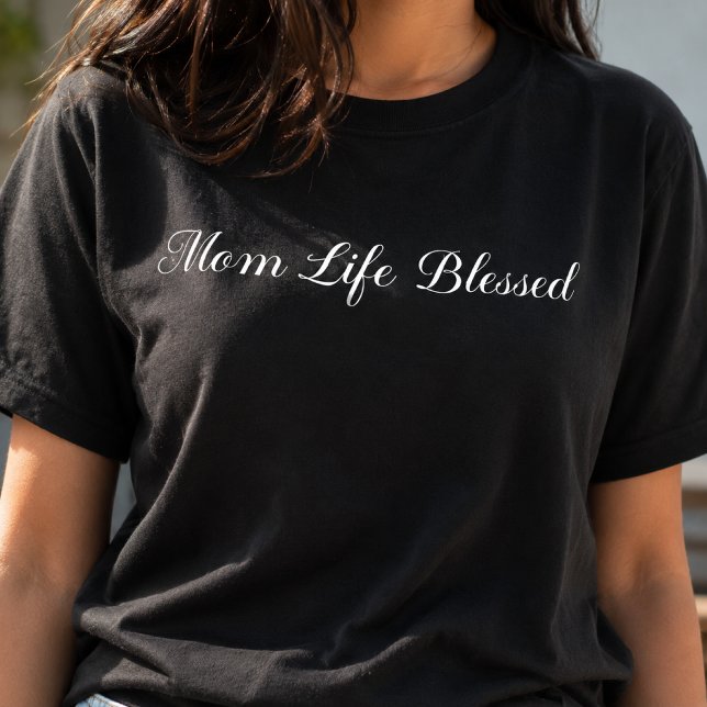Camiseta Tipografía de Mom Life Blessed (Subido por el creador)