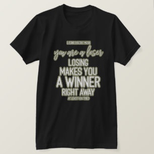Camiseta Tipografía de motivación de la cita del ganador