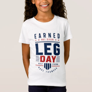 Camiseta Tipografía de Motivación para Piernas en el Gimnas