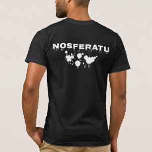 Camiseta Tipografía de murciélago en blanco y negro inspira
