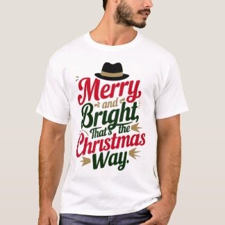 Camiseta Tipografía de Navidades festivos con diseño Gorra
