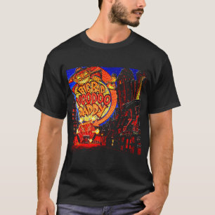 Camiseta Tipografía de neón por la noche