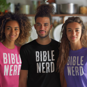 Camiseta Tipografía de nerd de la Biblia divertida cristian