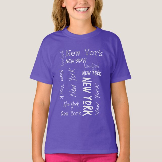Camiseta Tipografía de Nueva York Hoodie (Anverso)