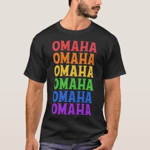 CAMISETA TIPOGRAFÍA DE OMAHA RAINBOW