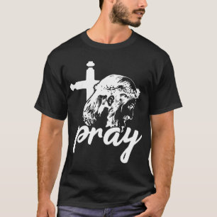Camiseta Tipografía de oración Imagen de Jesús Blanco y Neg