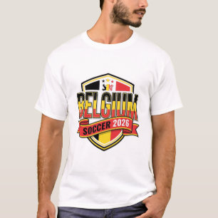 Camiseta Tipografía de país audaz fútbol Bélgica 2026