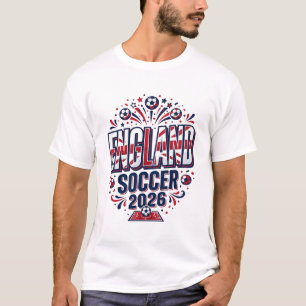 Camiseta Tipografía de país audaz fútbol Inglaterra 2026