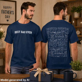 Camiseta Tipografía de Patrón de Guión para Regalo del Día