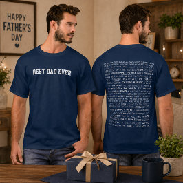 Camiseta Tipografía de Patrón de Guión para Regalo del Día