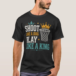 Camiseta Tipografía de perro de baloncesto
