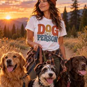 Camiseta Tipografía de persona de perro retro Amante de per