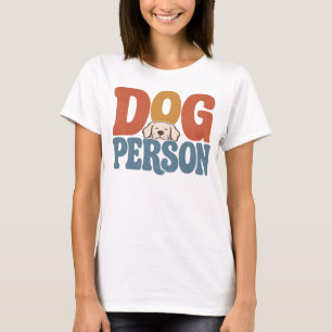 Camiseta Tipografía de persona de perro retro Amante de per