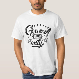 Camiseta Tipografía de Pincel Solo Buenas Vibraciones